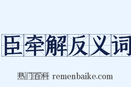 臣牵解反义词是什么意思的图片